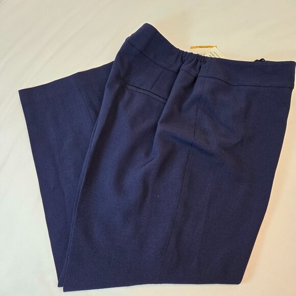 KASPER Women's Plus Size Tab Front Pant Sz: 16W  Navy - Picture 4 of 13